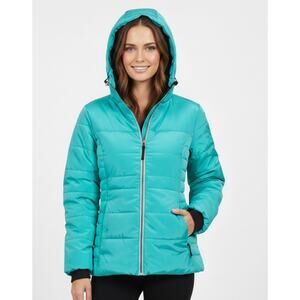 Obermeyer Thermore Women Ski Snow Jacket Size 16 Large Turquoise Mint Green NWOT